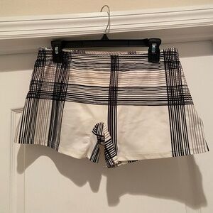 Burberry Black & White Plaid swim Shorts